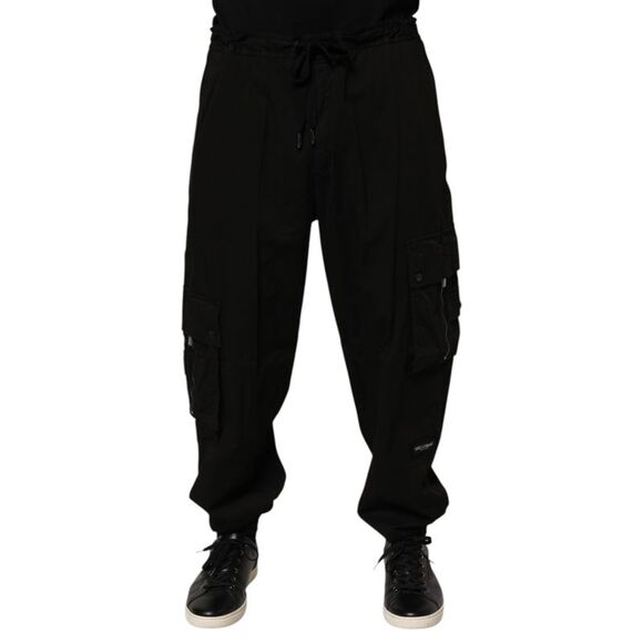 Dolce & Gabbana Black Cotton Cargo Jogger Sweatpants Pants main image 0